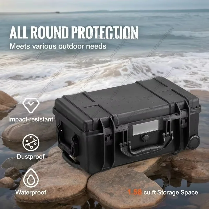 Weatherproof Hard Case HeavyDuty Protective Dry Box Case with Pre-cut Foam for Travel Hunting Military Tactical Cameras