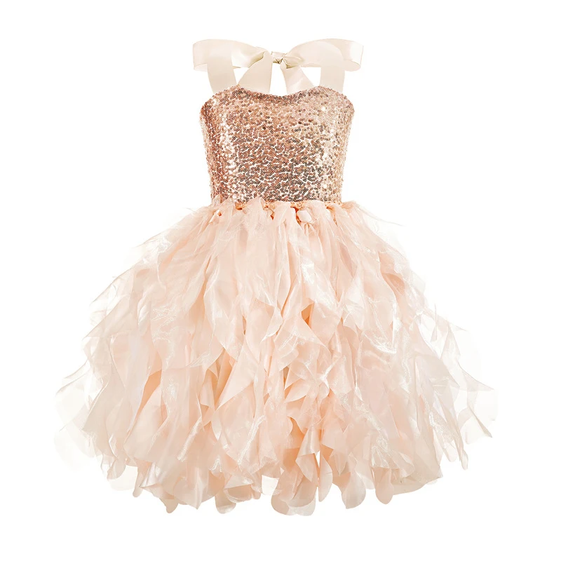 Party Girls Dress Christmas Little Princess Dresses For Girl Summer New Rainbow Mesh Dance Costume Birthday Kids Clothes