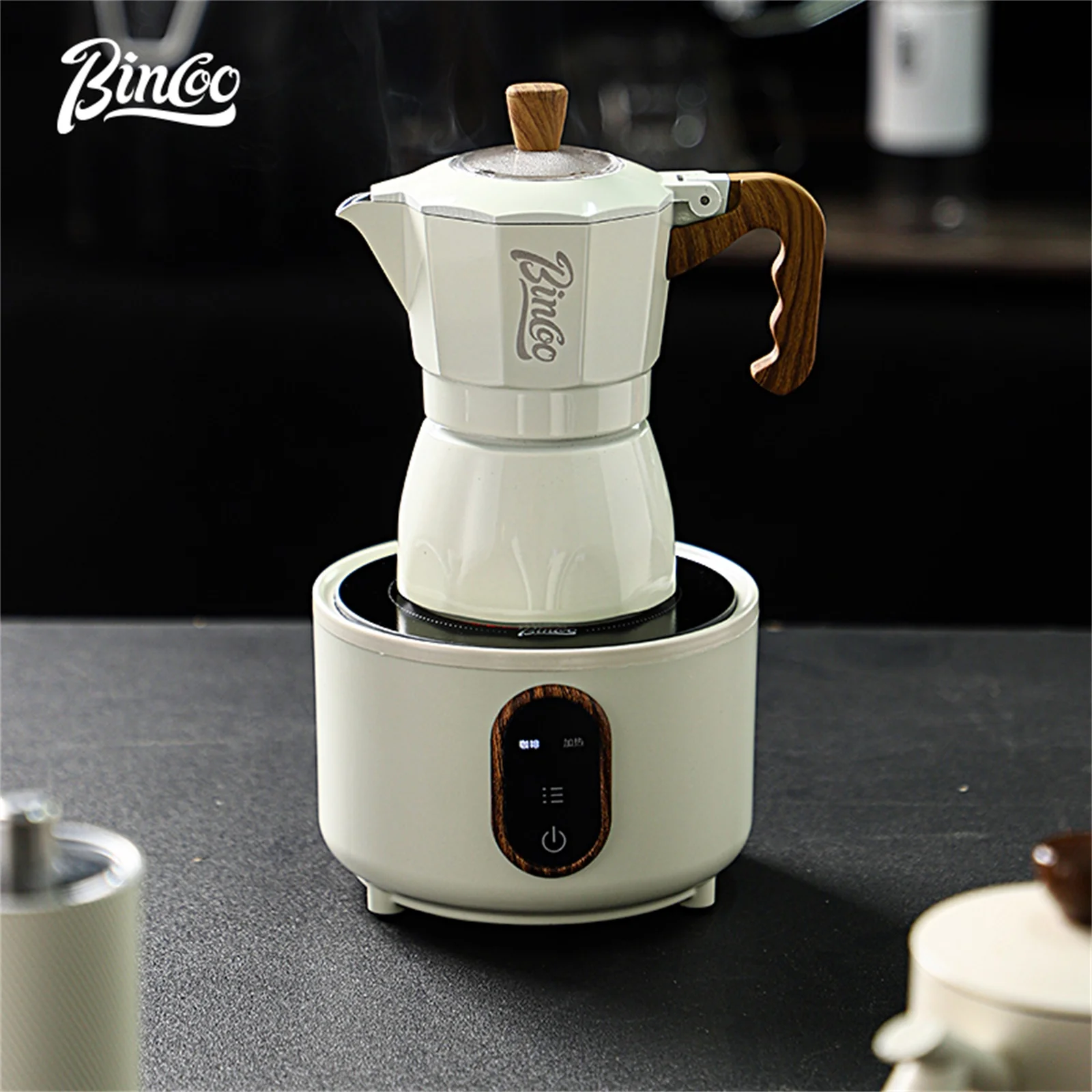 

Электрическая керамическая плита для кофе Bincoo, мини-нагревательная основа для кофе, набор горшков Moka, 800 Вт, нагревательная печь, домашние инструменты для кофе бариста