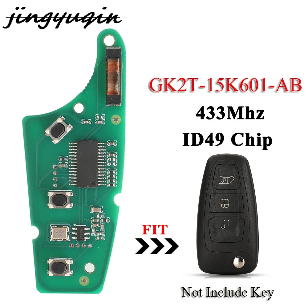 

JYQ Car Remote Key Circuit Board GK2T-15K601-AA GK2T-15K601-AB 434MHz ID49 For Ford Transit Tourneo 2016-2020 Auto Fob Control