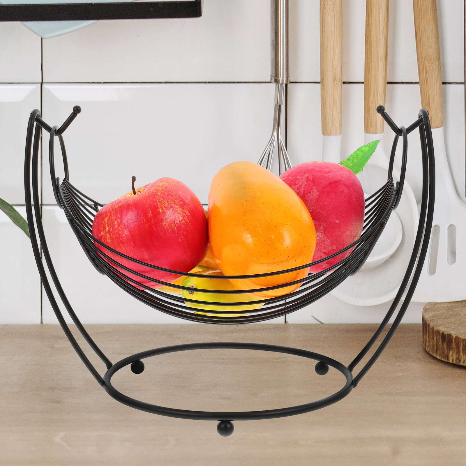 

Snack Storage Basket Metal Wire Fruits Baskets Container Kitchen Large Capacity Fruit Vegetable Bread Storage Decorative