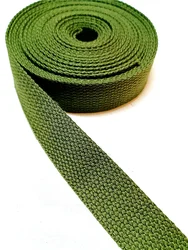 2.5cm 3 Meter Heavy Canvas Cotton Webbing Straps for Arts and Crafts Key Fobs, Purse Straps, Belting 1