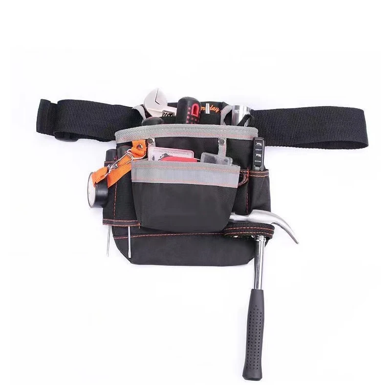 600D Oxford Tool Bag Belt Waist Bag Pouch Waist Pocket Outdoor Work Hand Tools Hardware Storage Electrician Gardening Tool