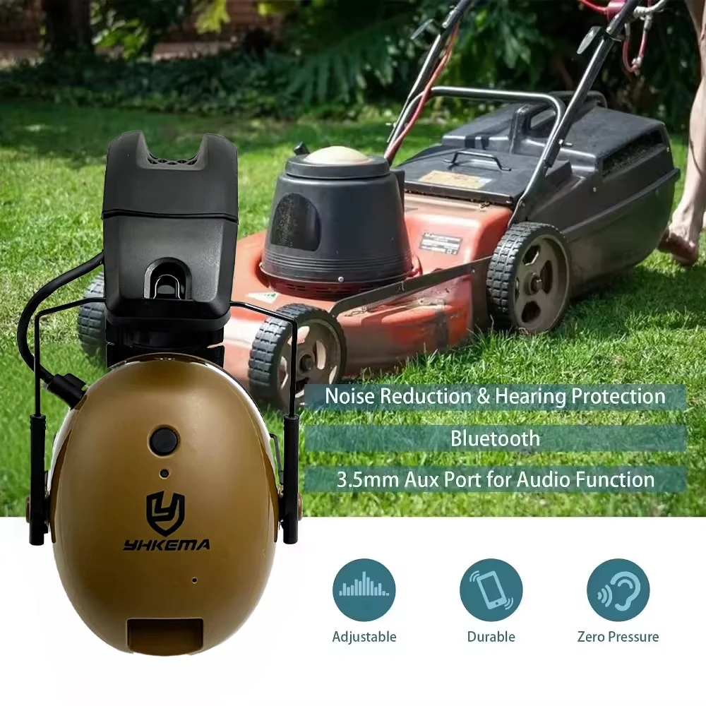 YHKEMA سماعات بلوتوث الإلكترونية إلغاء الضوضاء حماية السمع سماعة التكتيكية هلام الأذن واقية للأذنين #4