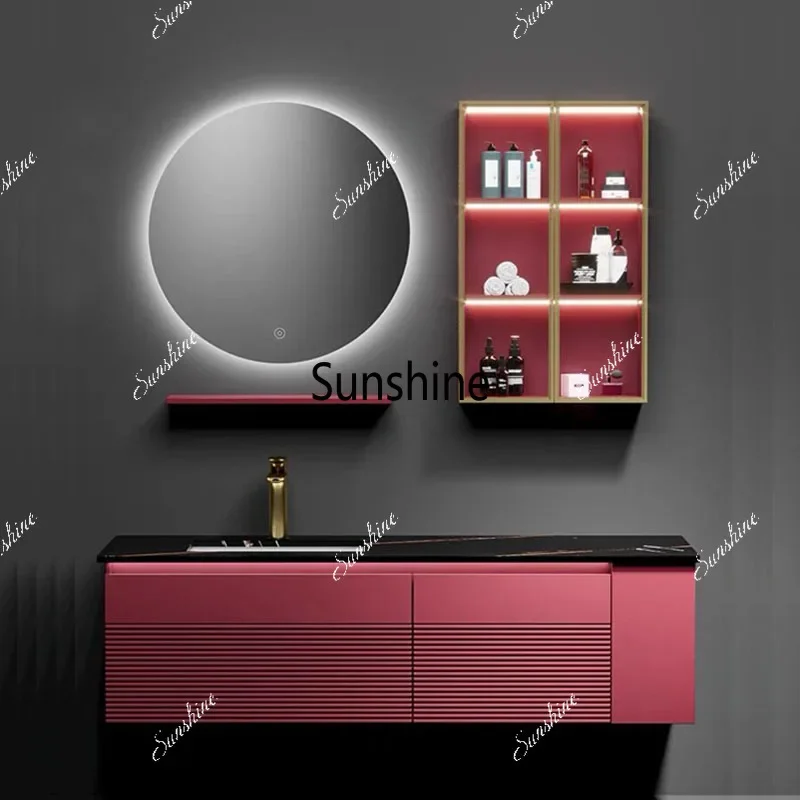 YBathroom cabinet combination, light luxury bathroom, intelligent induction, simplicity