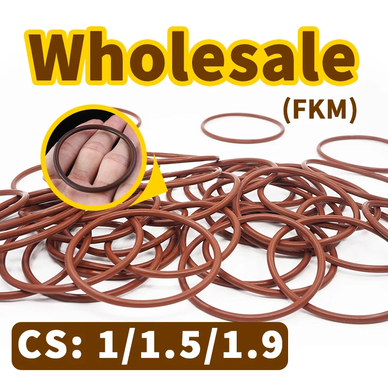 

FKM O-ring CS1/1.5/1.9mm thickness wholesale Sealing element Brown fluororubber gasket seal ring rubber elastic Free Shipping