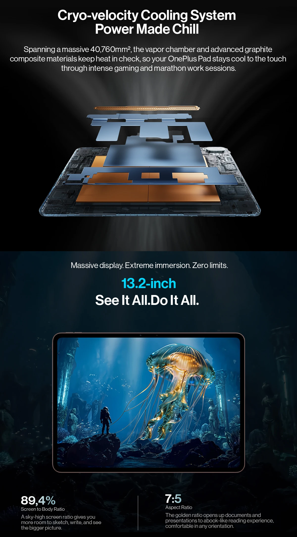 Global version Tablet OnePlus Pad 4 mini pc Snapdragon 8 Elite Gen 5 13380mAh Battery 3.4K True Color Display Includes an 80W OnePlus original charger