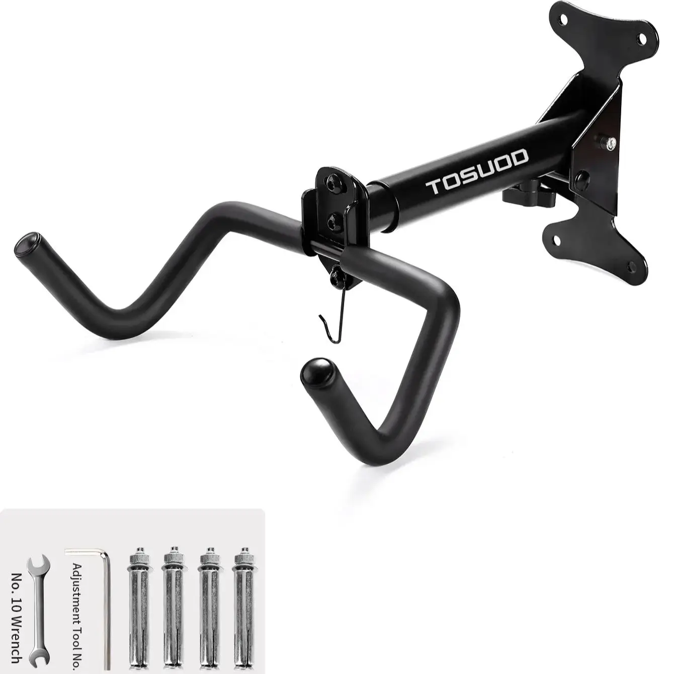 AliExpress TOSUOD Carbon-Steel Folding Bike Kickstand, 35 kg Load, 32.5 mm Tube, 34-44 cm Adjustable Height, 90° Foldable, Screws & Plugs Included
