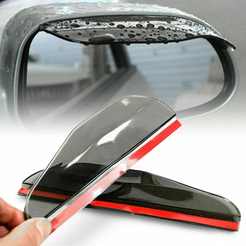 1/2/3/4/5Pairs Car Rearview Mirror Rain Eyebrow Carbon Fiber Sun Visor Shade Cover Protector Clear Vision For Rain Car Mirror