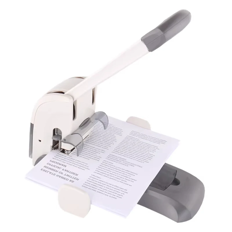 Small Hand Punch Tag Loose-Leaf Paper File Hole Punch Two-hole Puncher Single-pass 200 Pages Manual Punching Machine Double Hole