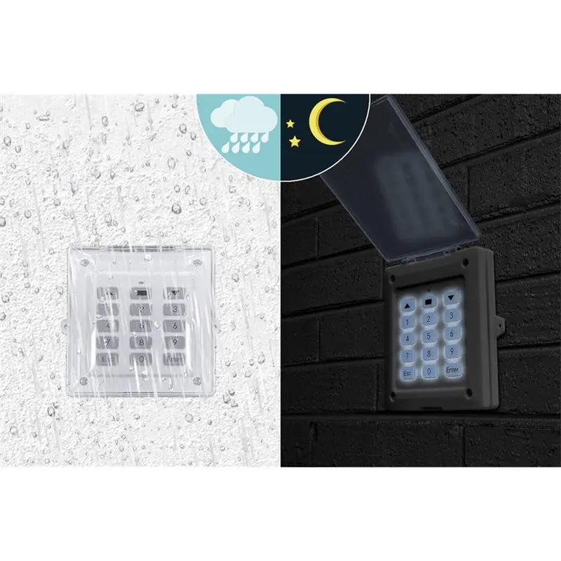 B49C Gate Operator Panel Remote Control Wireless Keypad Digital Access System 433Mhz Automatic Security Code Entry Mhz