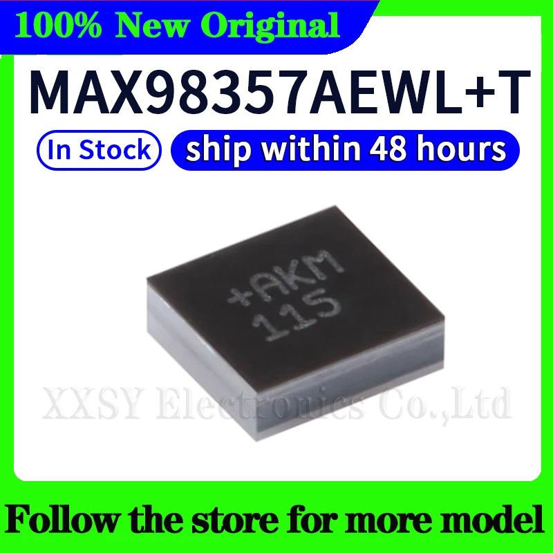 MAX98357AEWL+T MAX98357AEWL +AKM In stock New Original WLP-9 PCM-Input Class D Amplifier Offering Class AB Performance