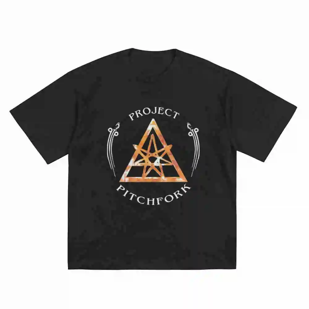 Project Pitchfork Pentagram Scratch My Back Short Sleeve Tee 100% Cotton T-Shirt