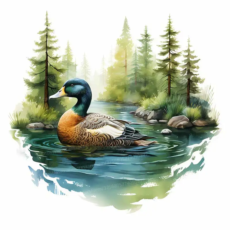 Carino colorato nuoto anatra adesivo da parete bagno soggiorno sfondo decorazioni carta da parati animali creativi adesivi M849