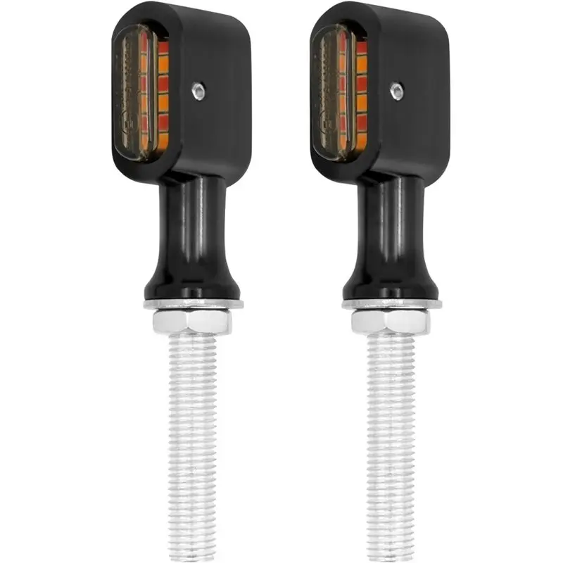 A98M E Mark LED Motorcycle Brake Turn Signal Light Indicator Mini Rear For Spotster XL883 Touring Glide Dyna Softail