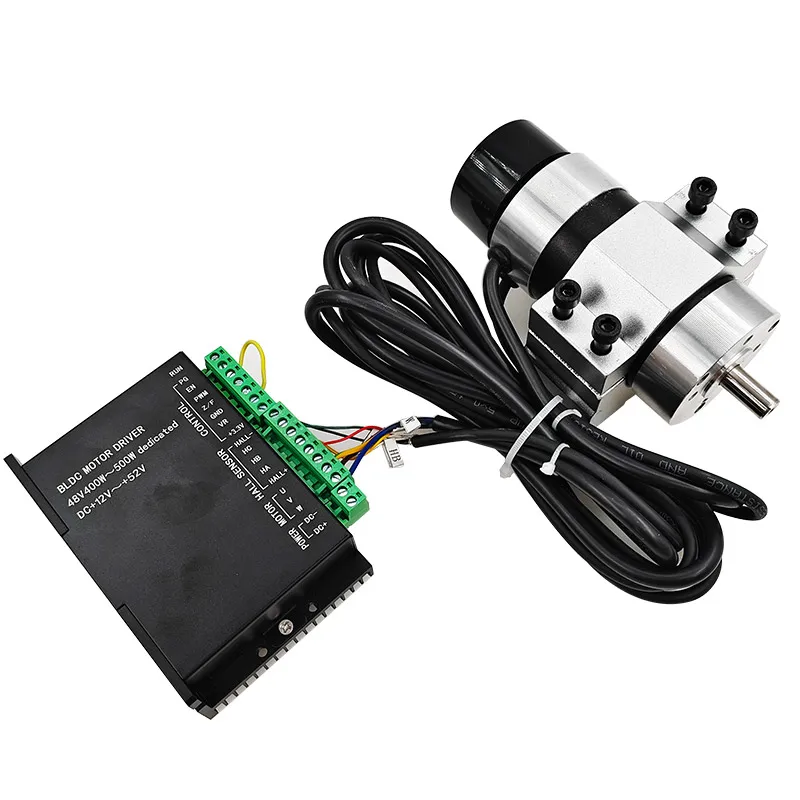 

Brushless Spindle 48V 500w ER11 Brushless DC Spindle Motor Driver Built In HALL Sensor With 57MM Clamp Bracket