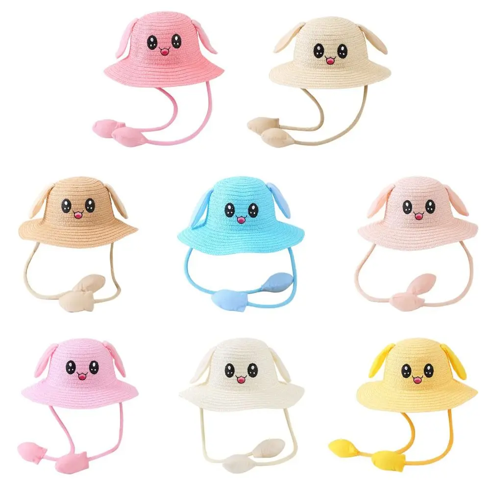 Letnie dziecięce kapelusze słomkowe Kapelusz przeciwsłoneczny z szerokim rondem Kapelusz plażowy Dziecięcy kapelusz typu Bucket na świeżym powietrzu Kapelusz rybaka