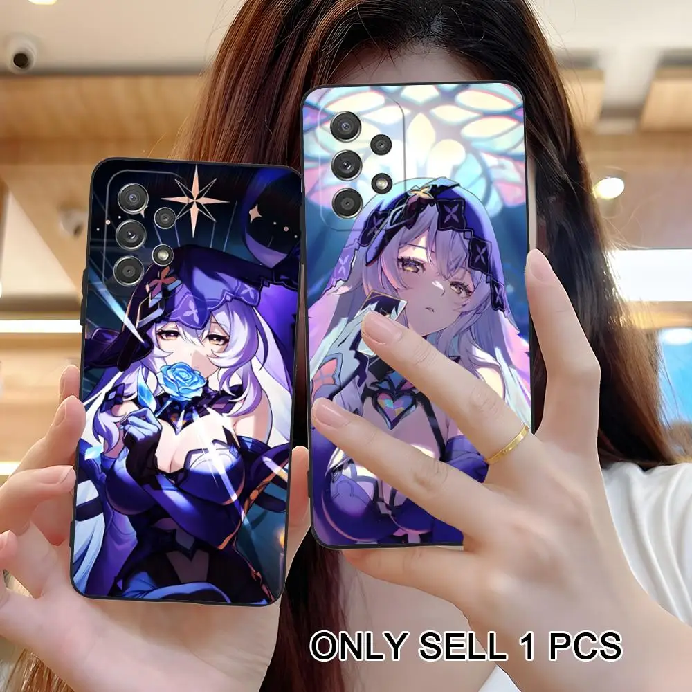 HSR BlackSwan Phone Case for Samsung Galaxy A57 56 55 54 53 52 51 37 36 35 34 33 32 31 5G Soft TPU Shockproof Cover