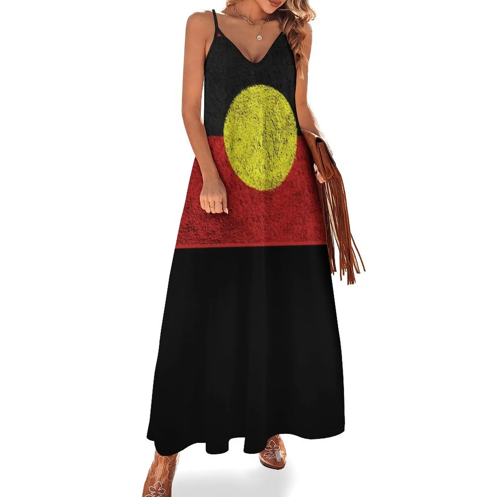 

Aboriginal Distressed Flag Sleeveless Dress birthday dress women's dresses luxury Dress