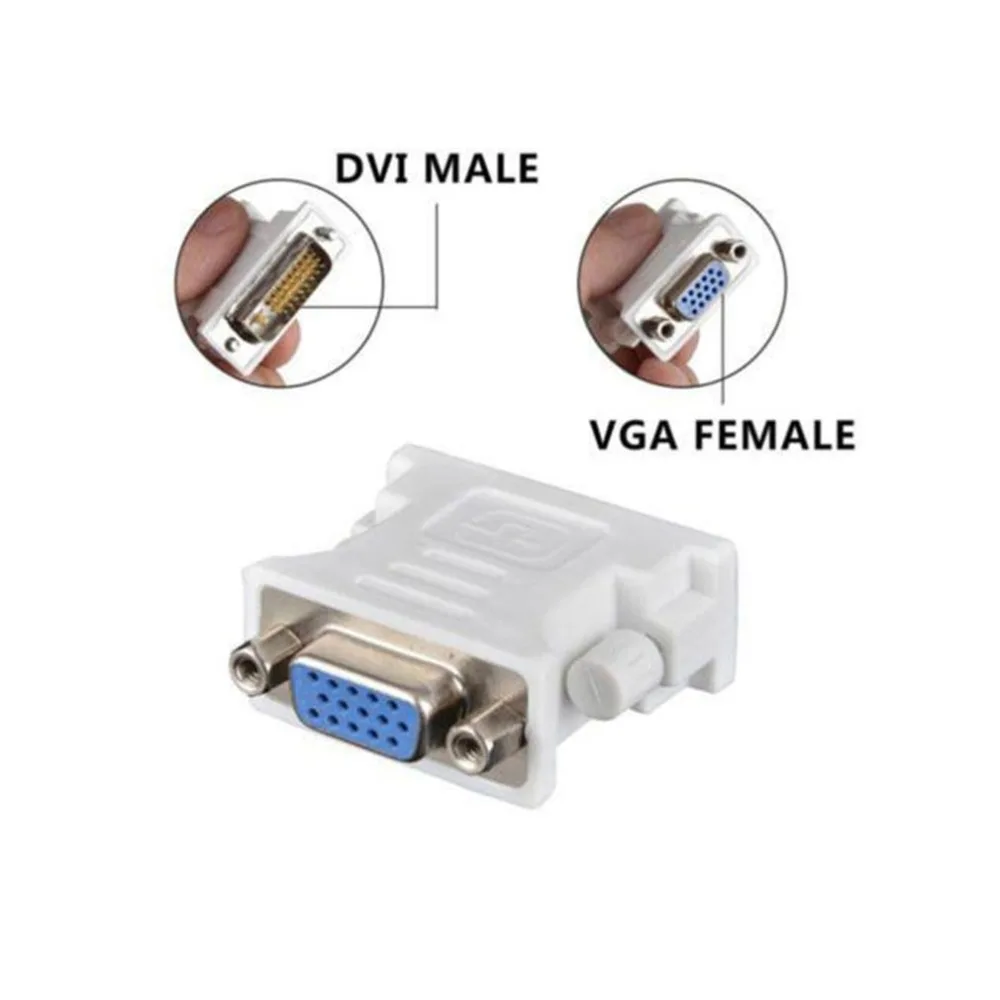 

1080P DVI 24+5 Pin Male to VGA Female Converter Adapter DVI (24+5) to VGA Adapter Converter for HDTV Monitor Computer PC Laptop