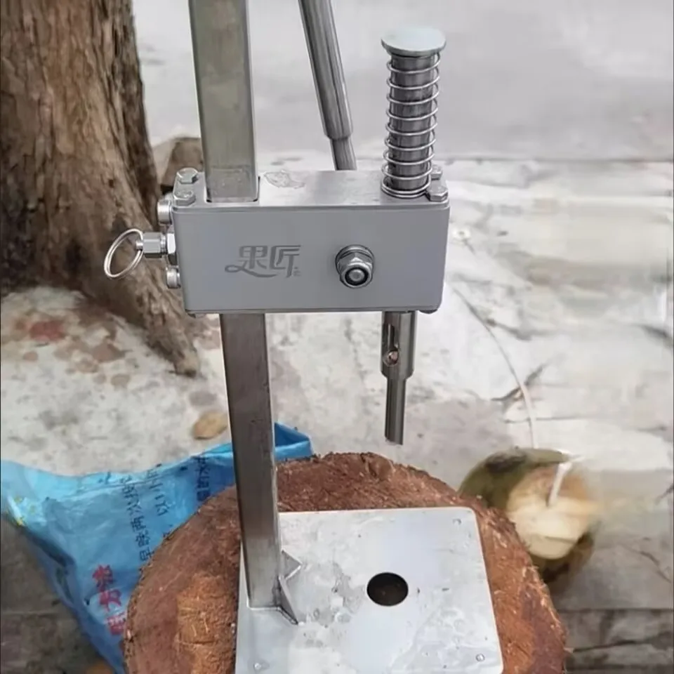 Easy Green Coconut Cutting Press Opening Maker Machine Manual Fresh Coconuts Opener Machine