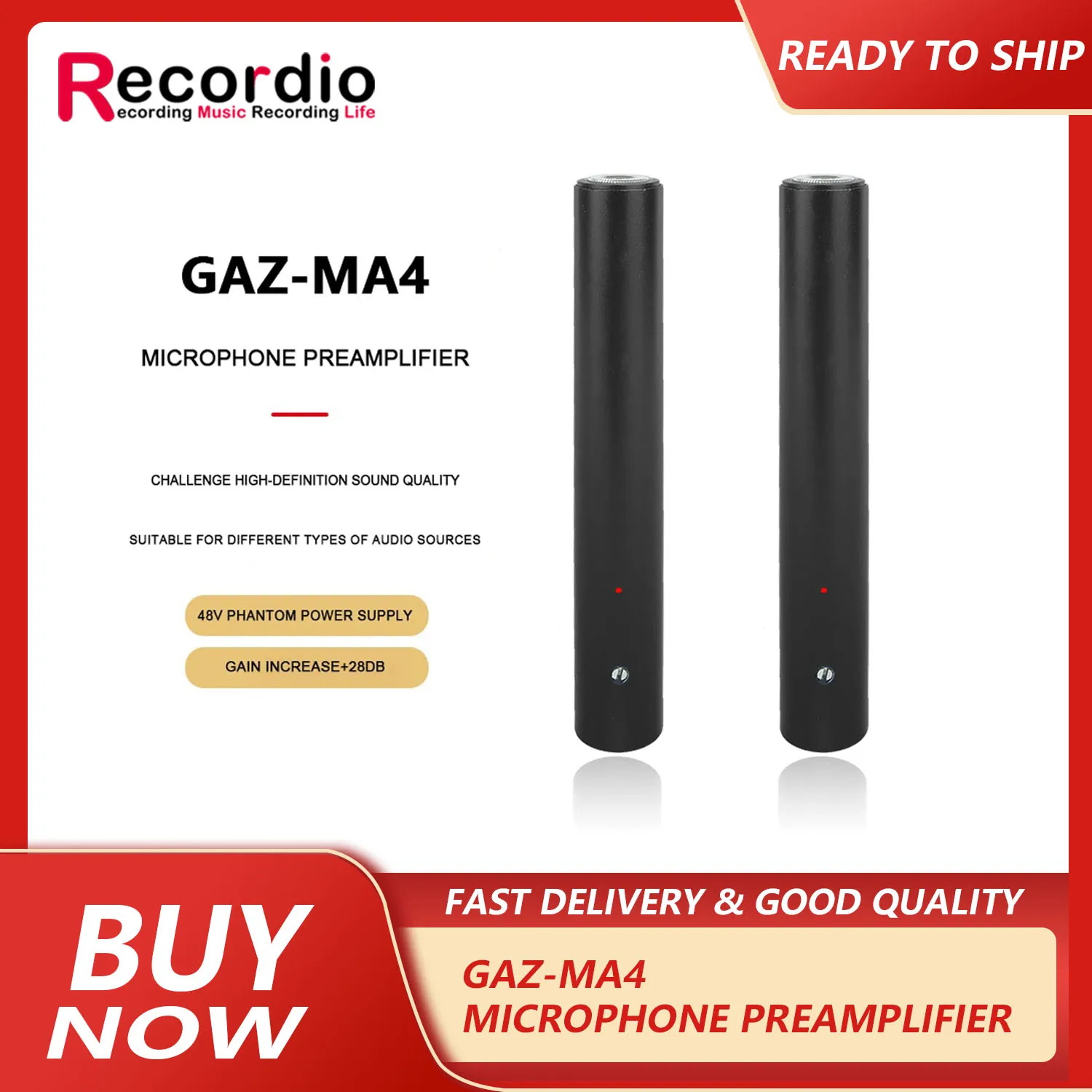 GAZ-MA4 6,5 Jack Mikrofon dynamiczny Mikrofon sceniczny Przenośny wzmacniacz z redukcją szumów i czystego wzmocnienia