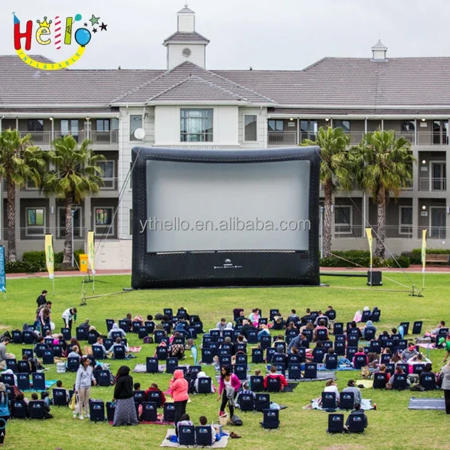 巨大なインフレータブル屋外映画スクリーン,リアプロジェクションスクリーン,PVC,テレビ映画館