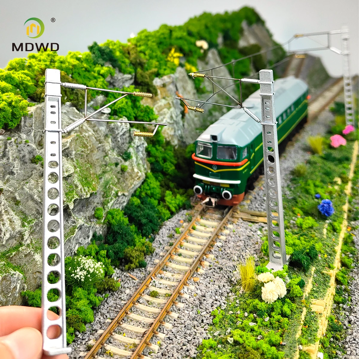 Train Model Single Column Single Arm Contact Network Railway Model Train Simulation Miniature Sand Table Accessories Toy Scene