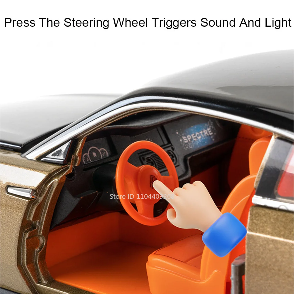 1:24 Rolls-Royce Spectre Cullinan Masory Automodell Spielzeug Sound Licht Stoßdämpfung Fahrzeugmodelle Desktop Ornamente Geschenk