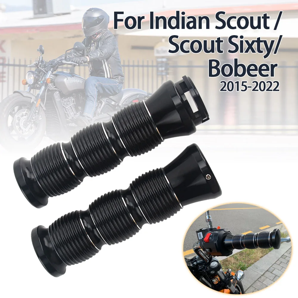 

For Indian Scout Sixty Bobber Twenty Sixty ABS 2015-2023 Left Right Handlebar Grip Motorcycle Handlebars Hand Grips Accessories