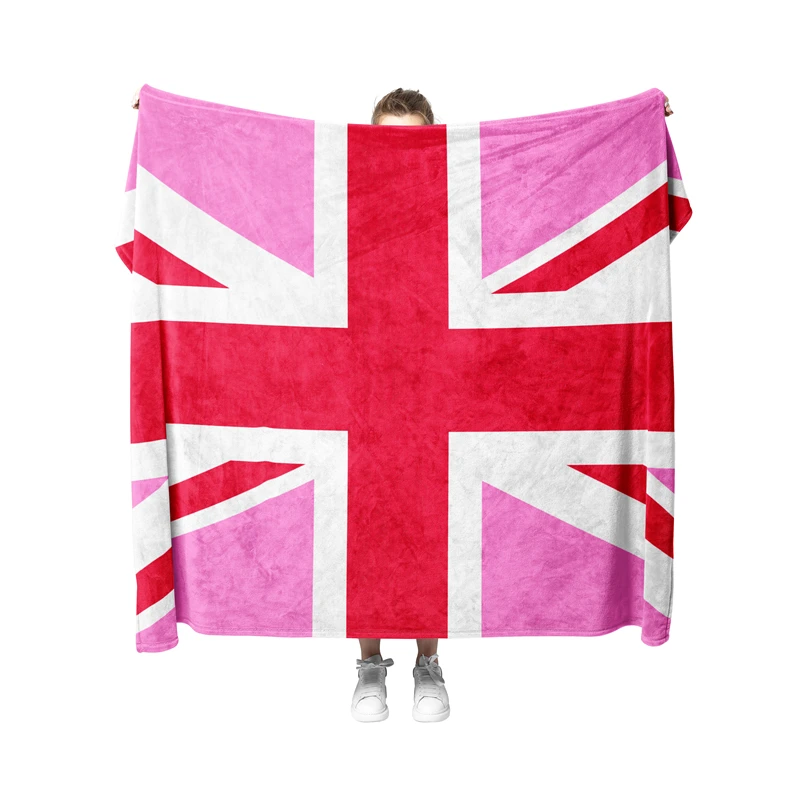 Aertemisi United Kingdom UK LGBT Pink Union Jack Pride Pet Blanket for Small Medium Large Dog Cat Puppy Kitten Couch Sofa Decor