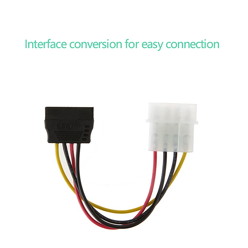 Male To Female Molex SATA Extension Cord IDE Molex 4 Pin To SATA 2 Serial HDD Power Adapter Cable Hard Drive Connector