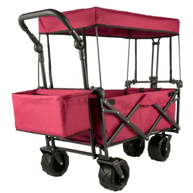 Popular Fun Hot Sale Camping Beach Folding Canopy Wagons Utility Garden outdoor Cart compact Trolley Product