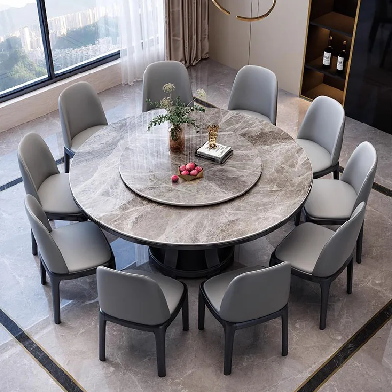 

Kitchen Round Dining Table Marble Hotel Multifunctional Nordic Coffee Table Mobile Luxury Muebles De Cocina Home Furnitures