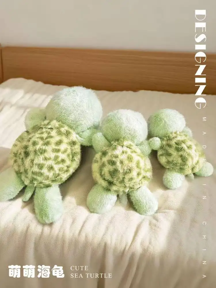 أحدث لطيف كبير العينين السلحفاة دمية Kawaii محشوة ألعاب من نسيج مخملي اليدوية دمية الكرتون أنيمي لطيف الأطفال هدية عيد ميلاد دمية ممتعة