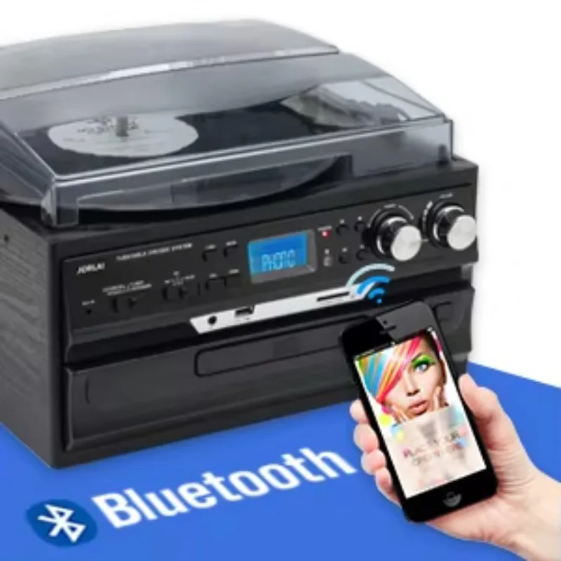 

Hooqu Vintage Gramophone Player Old Musical Record CD Gramophone Player