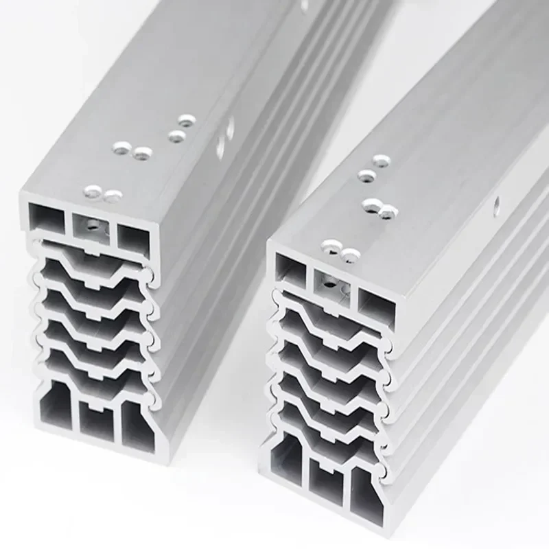 Hidden Cabinets Multi-section Aluminum Alloy Flat Push Book Table Bar Telescopic Guide Rail Folding Ball Slide Rail Hardware