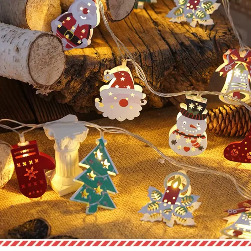 

Светодиодные гирлянды-колокольчики с перчатками оленя — гирлянды на батарейках для внутреннего сада, спальни и рождественского украшения.