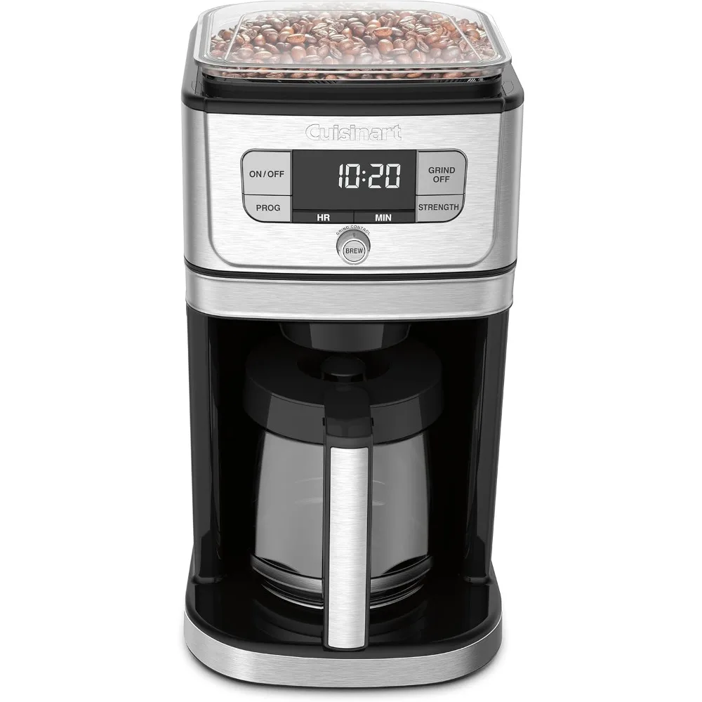 DGB-800 Fully Automatic Burr Grind & Brew, 12-Cup Glass, Silver