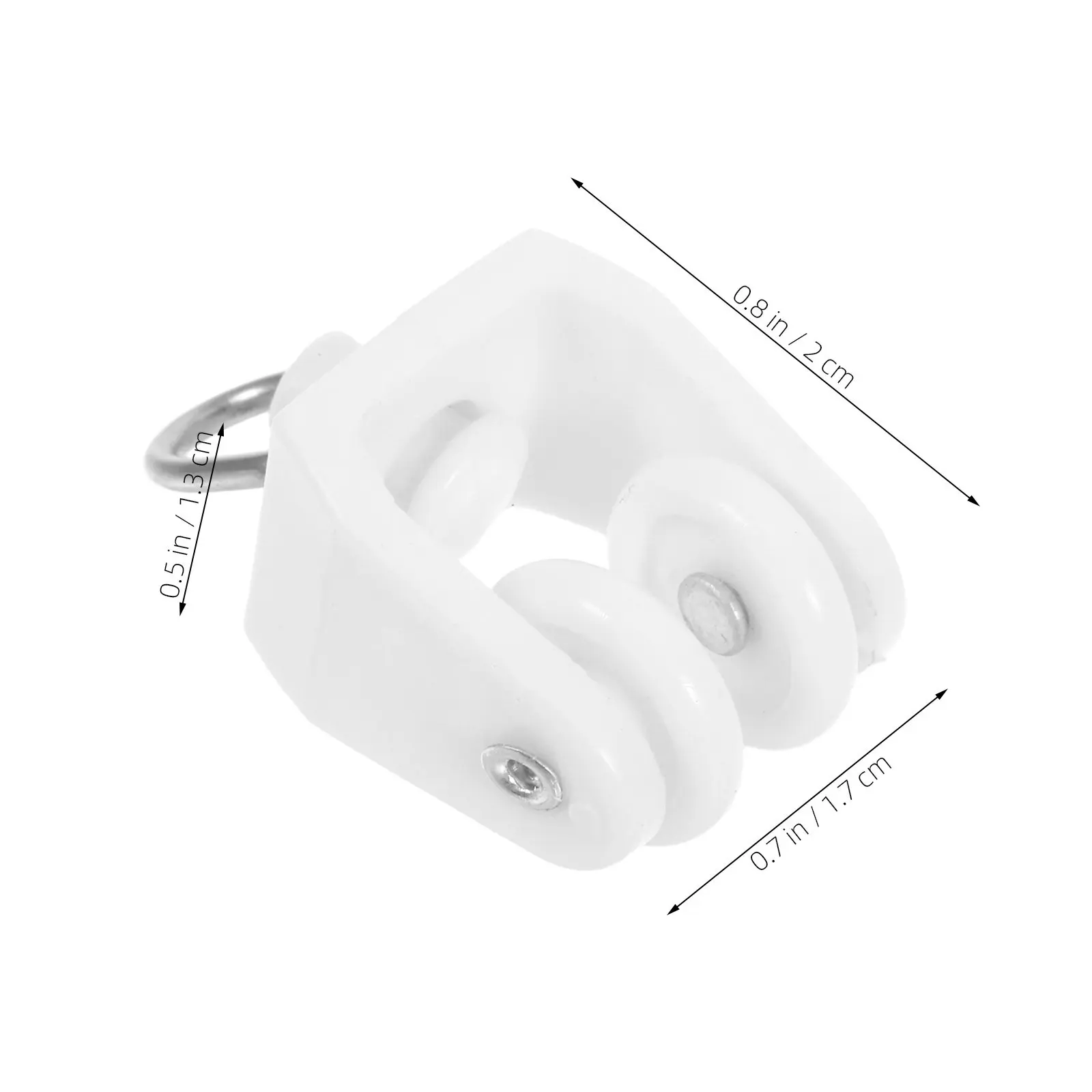 20Pcs Curtain Track Rollers Dual Wheel Gliders Smooth Operation Curtain Rail Runner for Home Room Divider Use