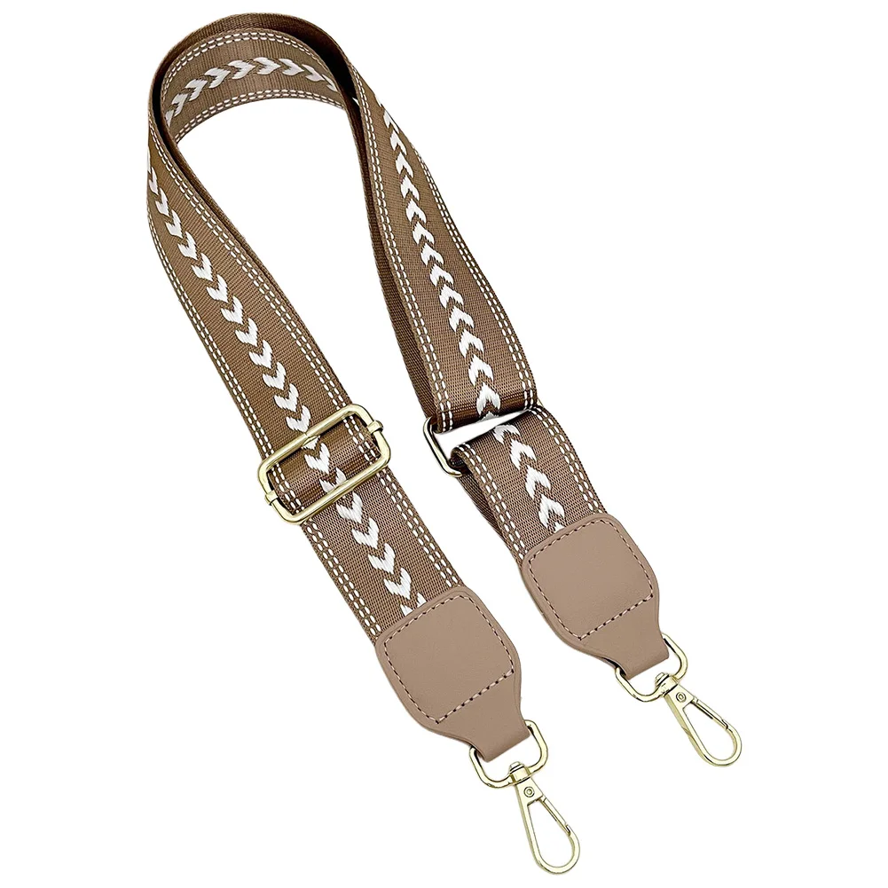 

Women Jacquard Shoulder Strap Wide 4cm Jacquard Embroidered Straps Adjustable Vintage Handbag Belt for Bags Strap Replacement