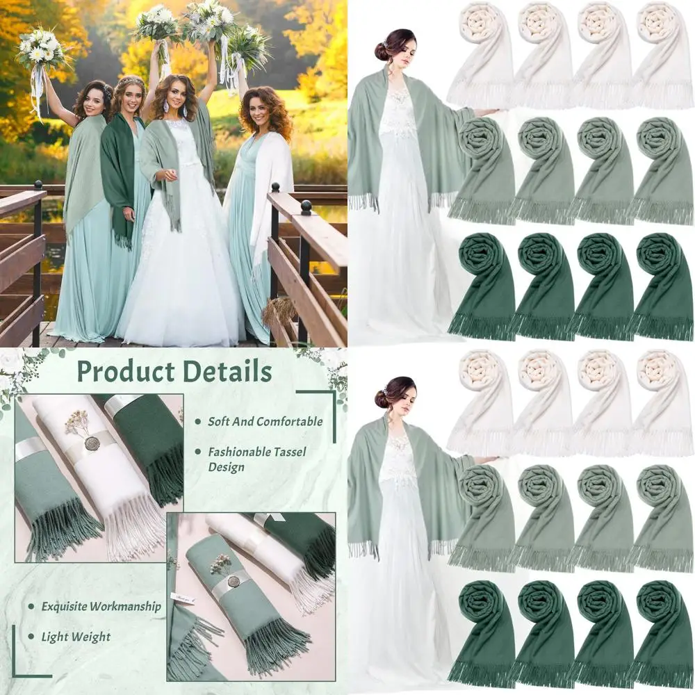 

Массовый набор шалей из пашмины, 12 предметов, 79 x 27, свадебные сувениры для гостей, свадебные подарки на открытом воздухе