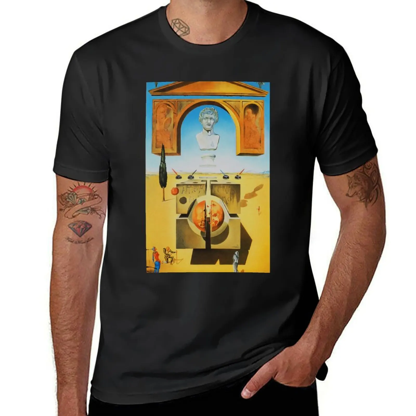 Salvador Dali Atomicus Surrealist Famous Painters Poster T-Shirt funnys summer tops men clothing