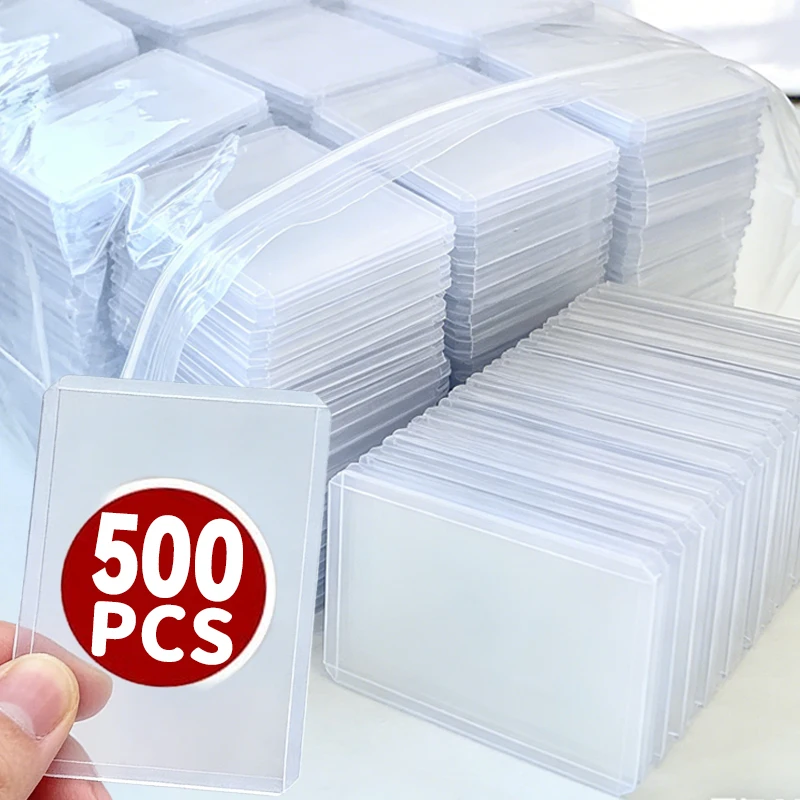 

1-500 шт. 35PT Прозрачные защитные пакеты для карт из ПВХ, жесткие пластиковые чехлы для игровых и коллекционных карт