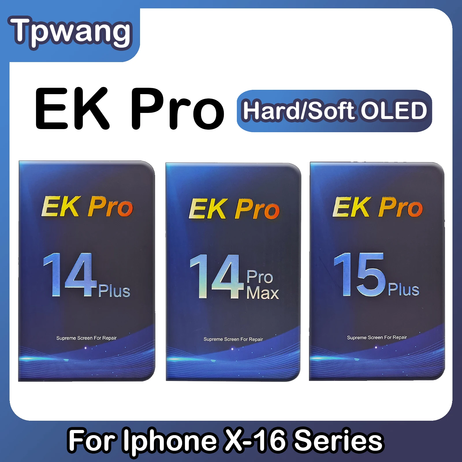 2Pcs/lot EK Pro OLED Display For iPhone X XS MAX 12 14 14 Plus 13 Pro Max 11Promax 15 16 Pro Display screen Digitizer Assembly