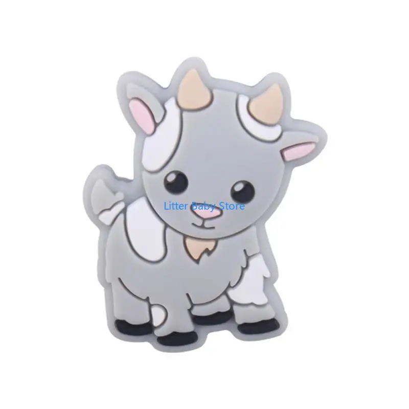 

N80C Pacifier Chain DIY Accs Silicone Bead Animal Teether Newborn Chewing Freezer Toy