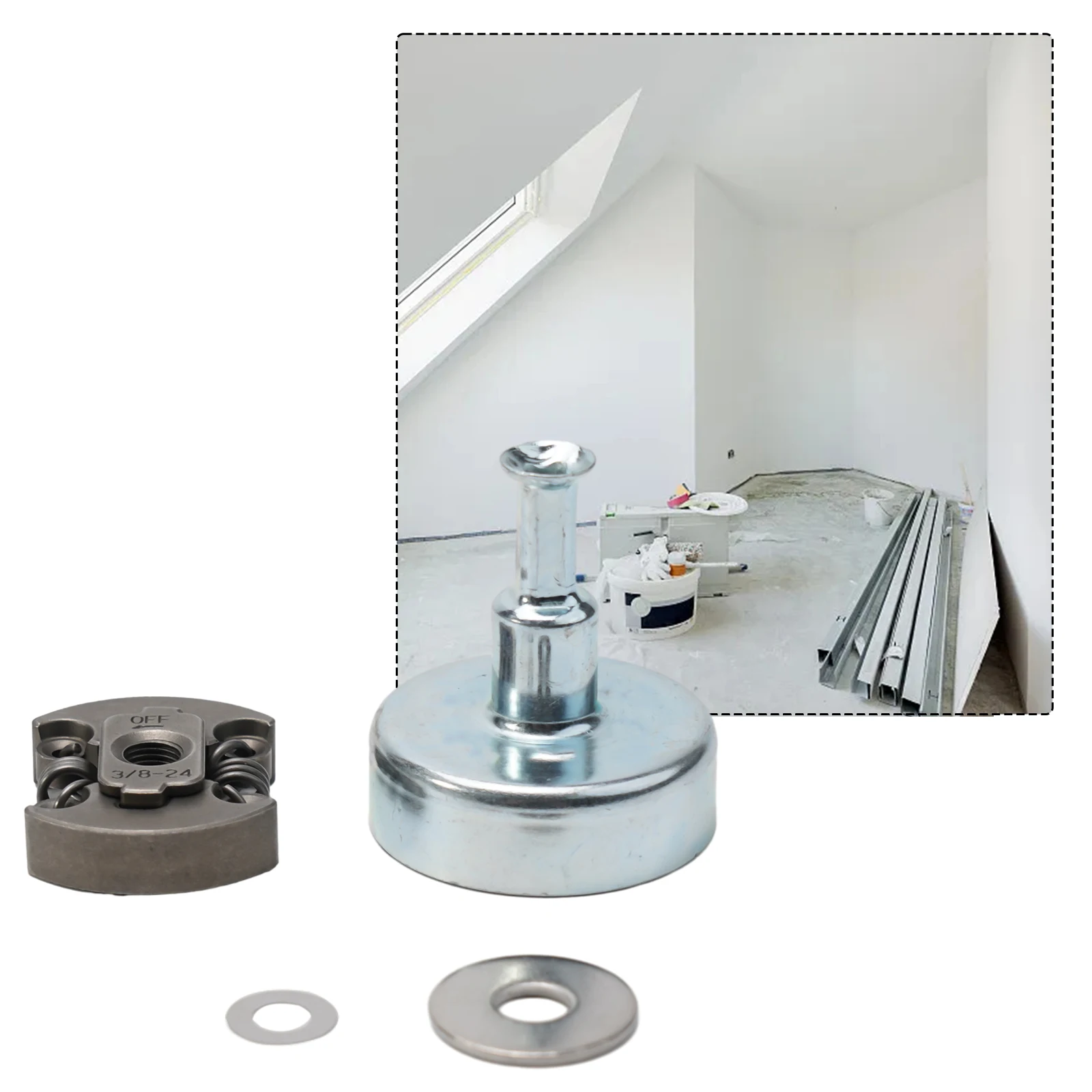 

Replacement Clutch Assembly Metal Silver Color 753 05860 Good Compatibility For Bolens BL110 41AD110G965 For Craftsman 316711370