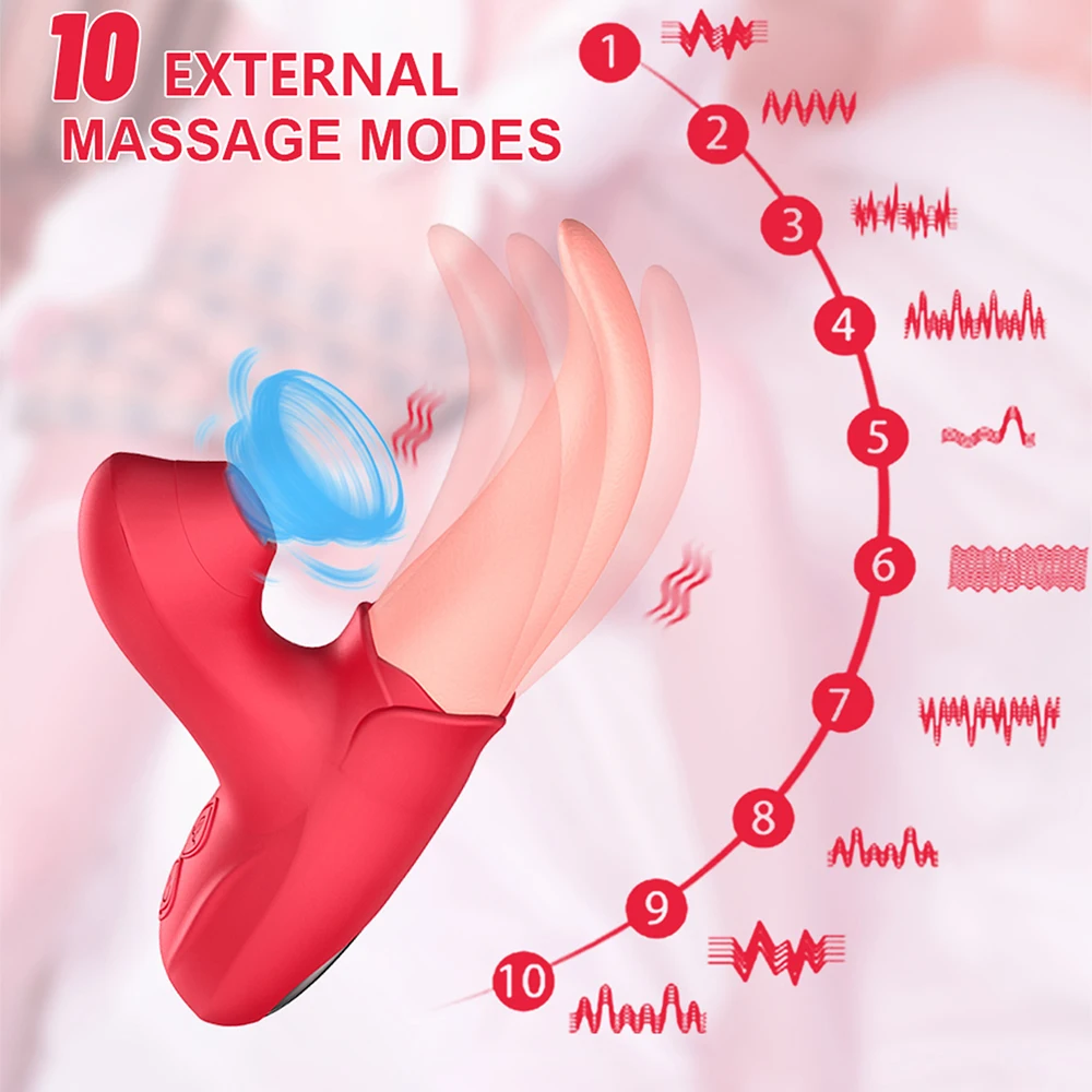 Saugen Rose Vibrator mit Zunge Lecken für Frauen Klitoris Stimulation Nippel Stimulator Weibliche Erwachsene Waren Sex Spielzeug 18 +