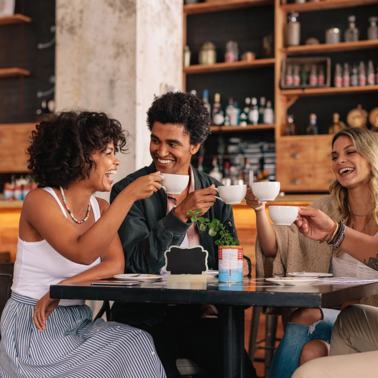 10Pcs Mini Blackboard Thick Chalkboard Foldable St Cafe Restaurant Table Oval Blackboard Mini Number Wedding Party Display