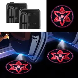 Car Door Lights Logo Projector for Naruto Sharingan Mangikiu Shalingan, 2PCS Wheel Eye Naruto Anime